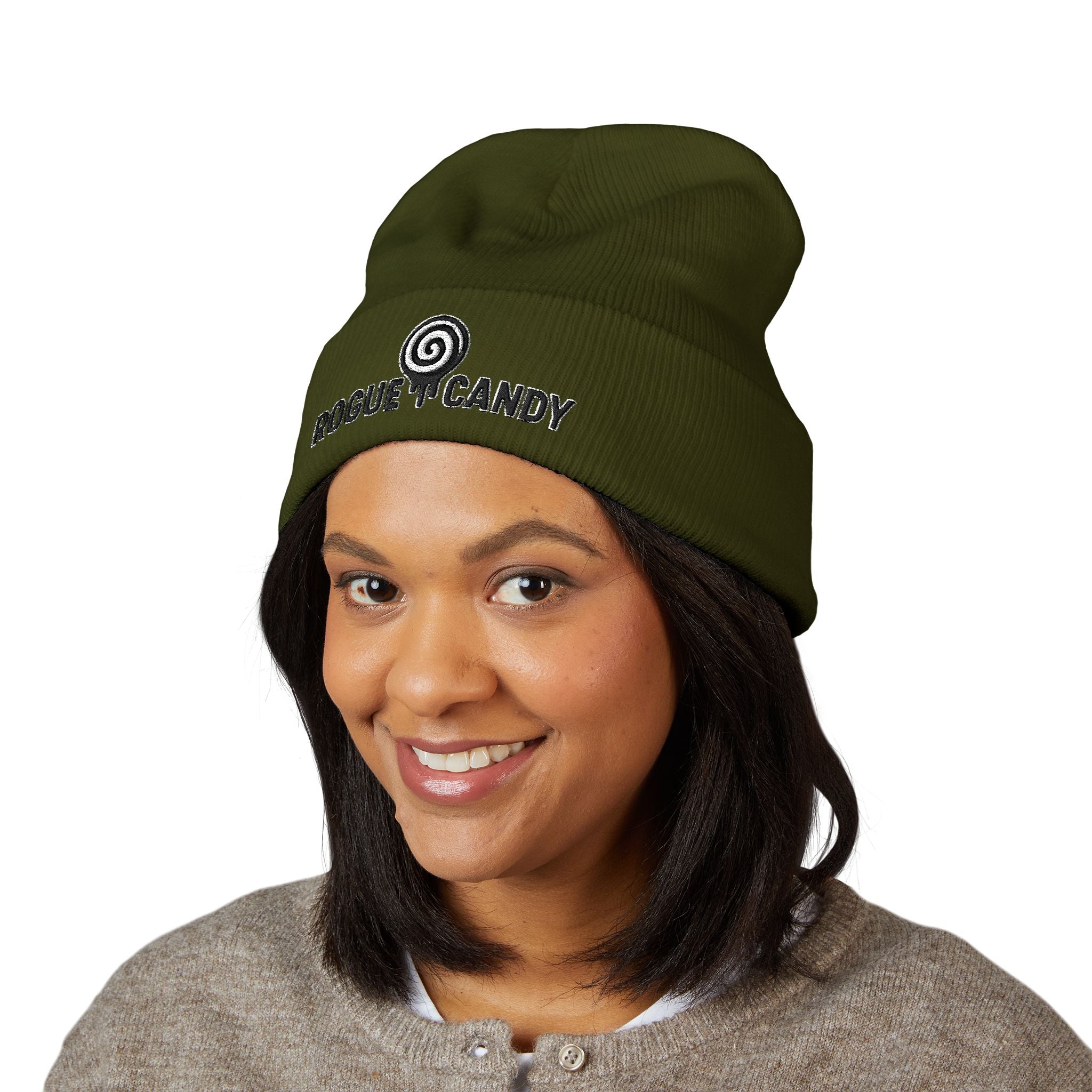 Rogue Candy Embroidered Classic Cuffed Beanie
