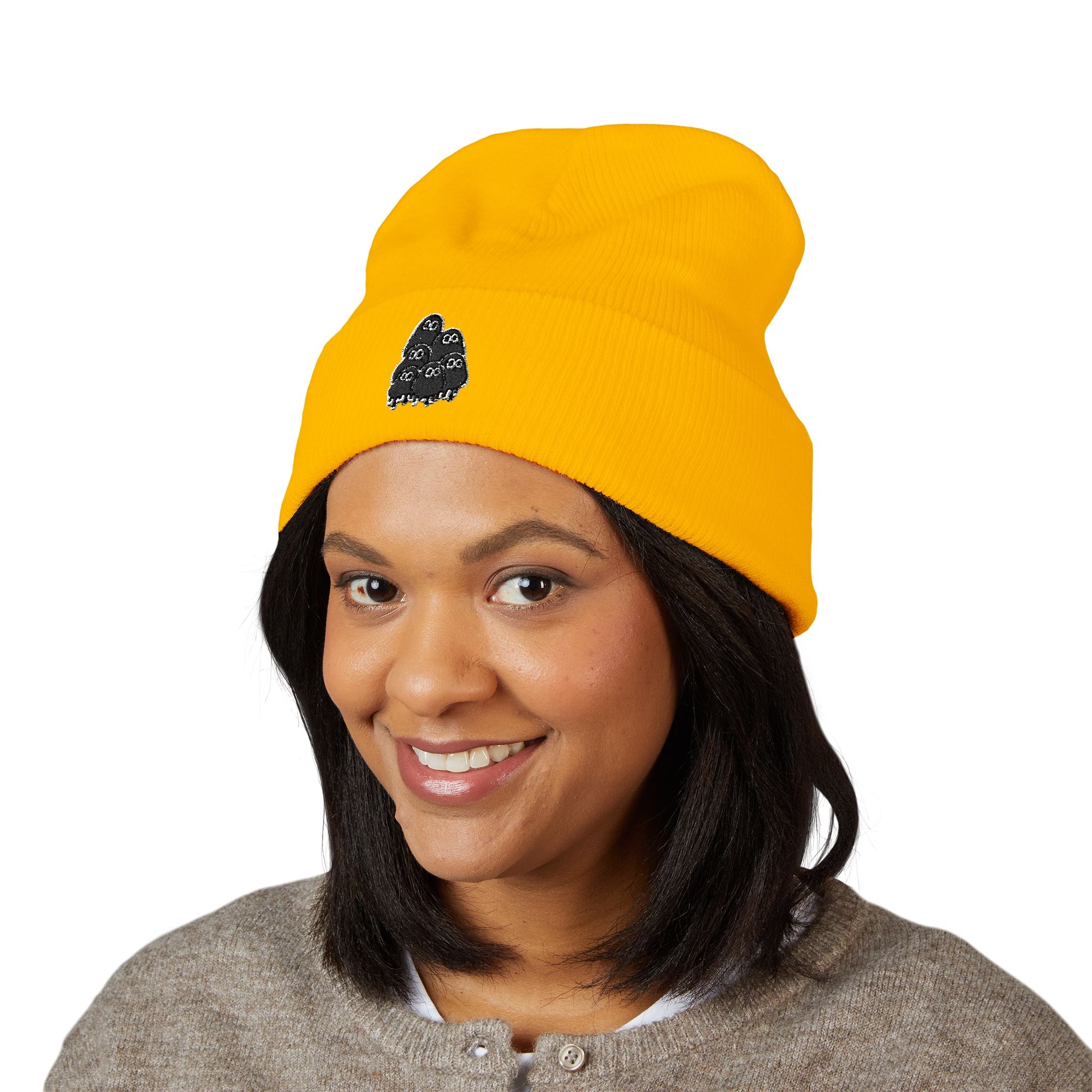 Nerds Embroidered Cuffed Beanie