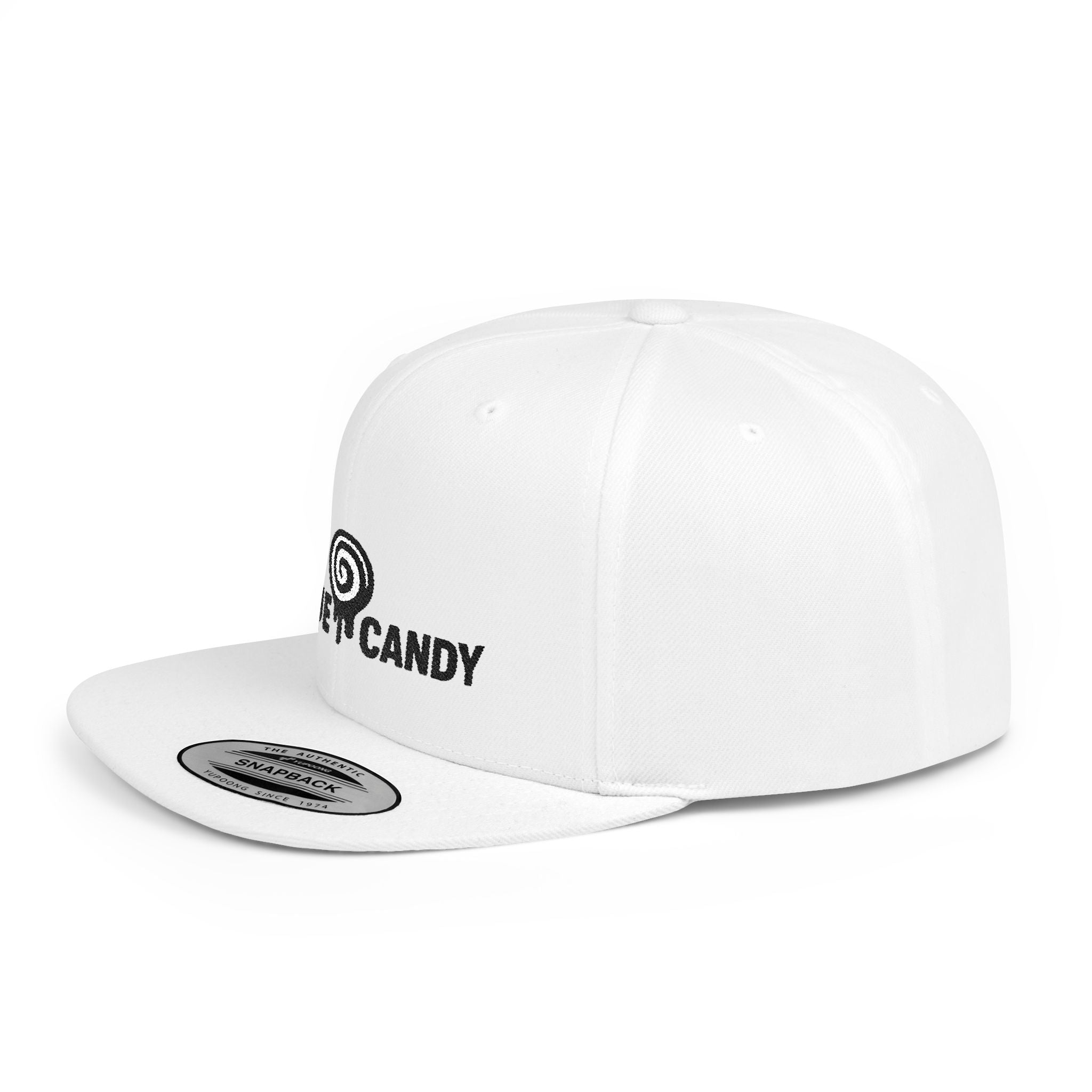 Embroidered Flat Bill Snapback