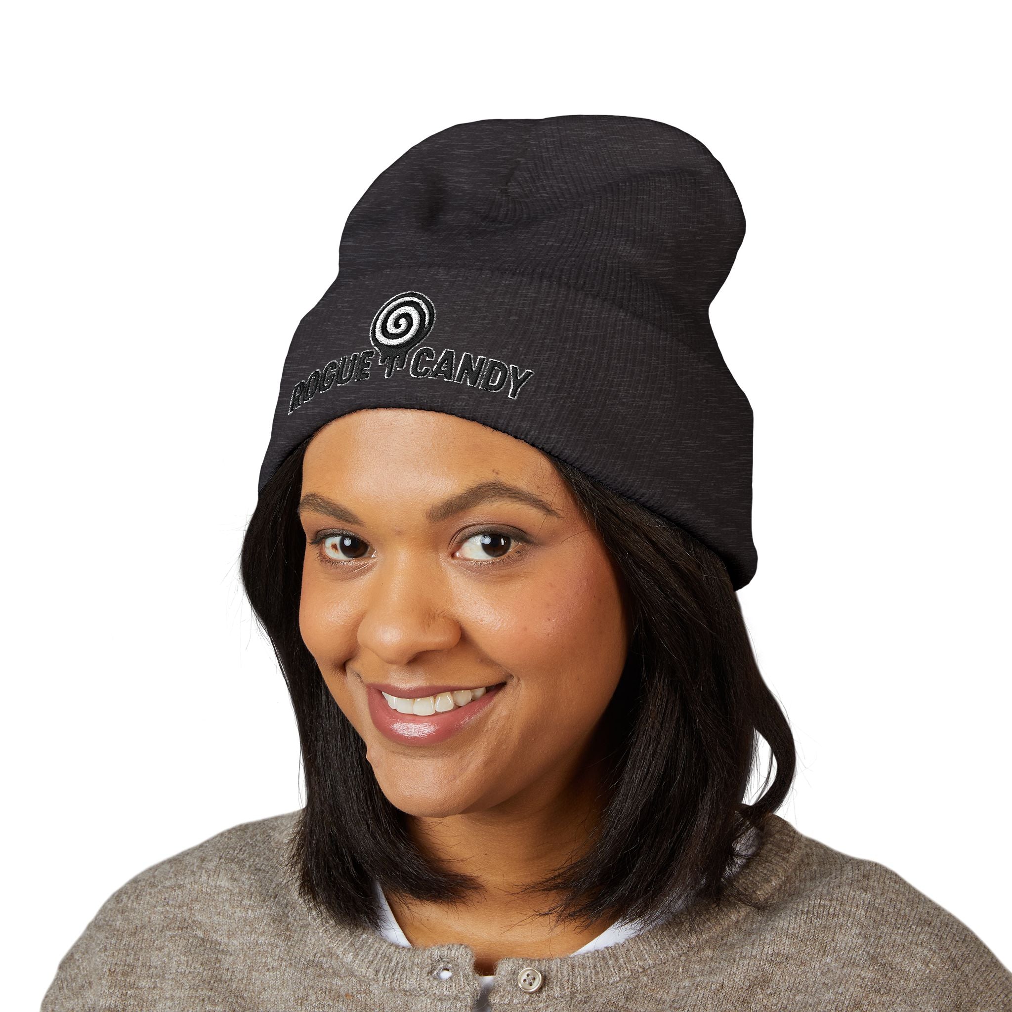 Rogue Candy Embroidered Classic Cuffed Beanie