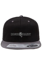 Rogue Candy embroidered Swirl logo Snapback Two-Tone grey and black Cap