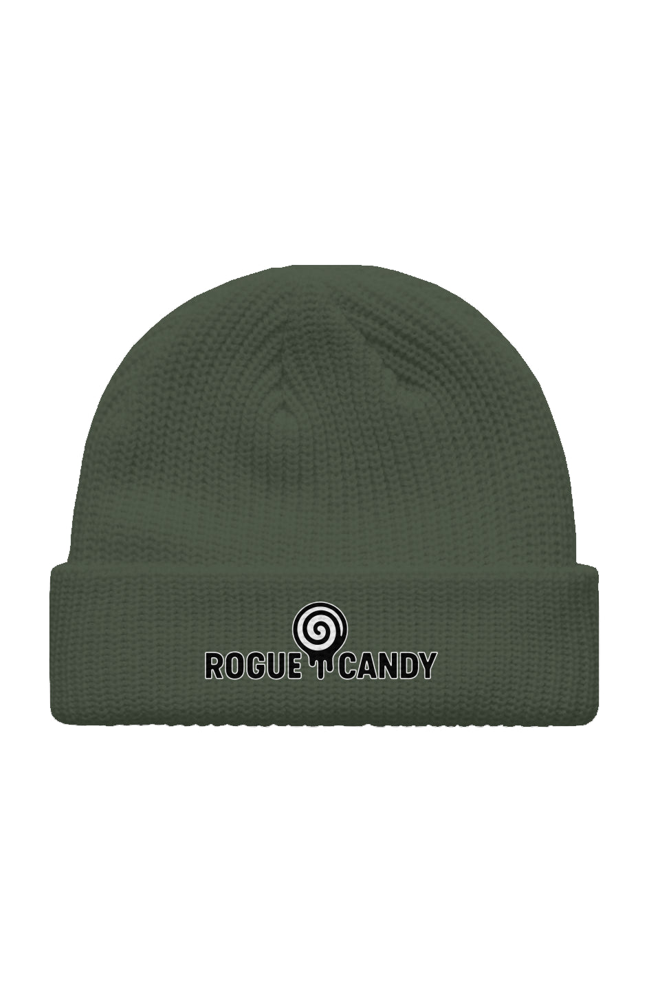 Rogue Candy Embroidered, camo green, Fisherman Beanie