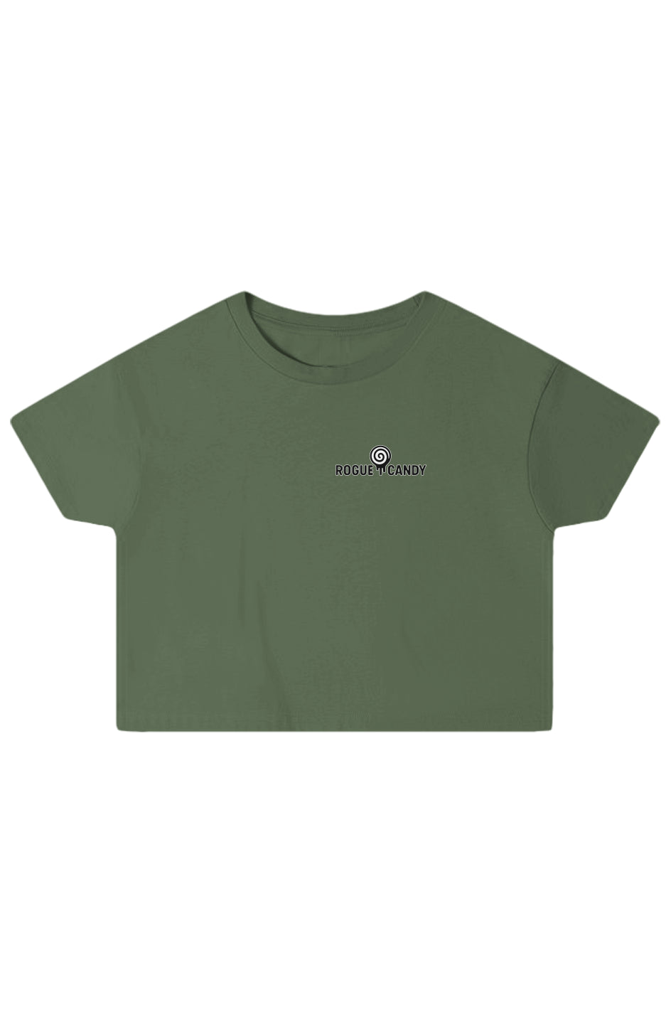 Rogue Embroidered Logo, Gummy Bear print, Crop Top