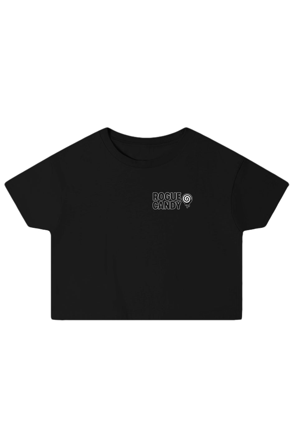 Rogue Embroidered Logo, Jelly Bean Print, Crop Top