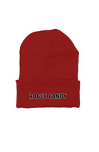 Rogue embroidered logo Small Stacked Hard Candy Drip on side red  Beanie