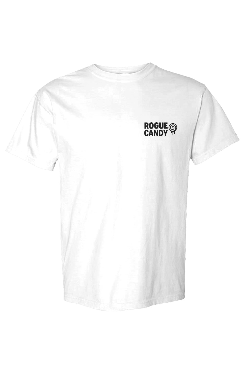Rogue Embroidered Logo small on chest,  Heavyweight white T Shirt
