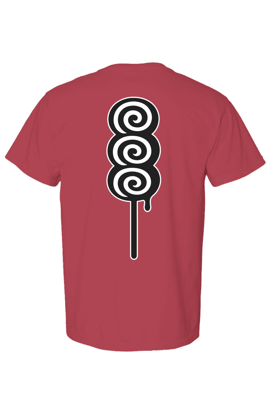 Rogue Candy, Stacked swirl Candy Print, brick red Heavyweight T Shirt