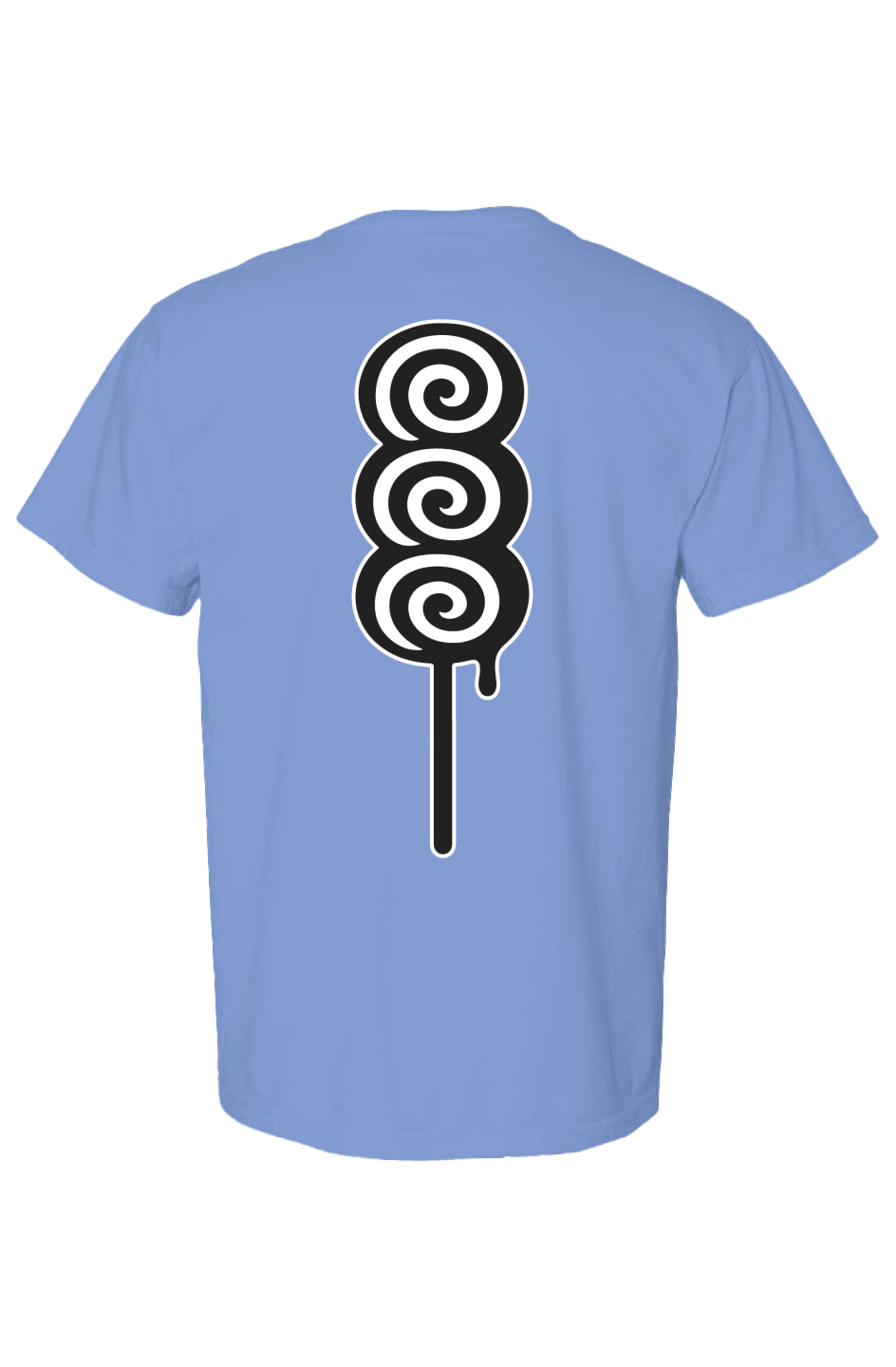 Rogue Candy, Stacked swirl Candy Print, light blue Heavyweight T Shirt