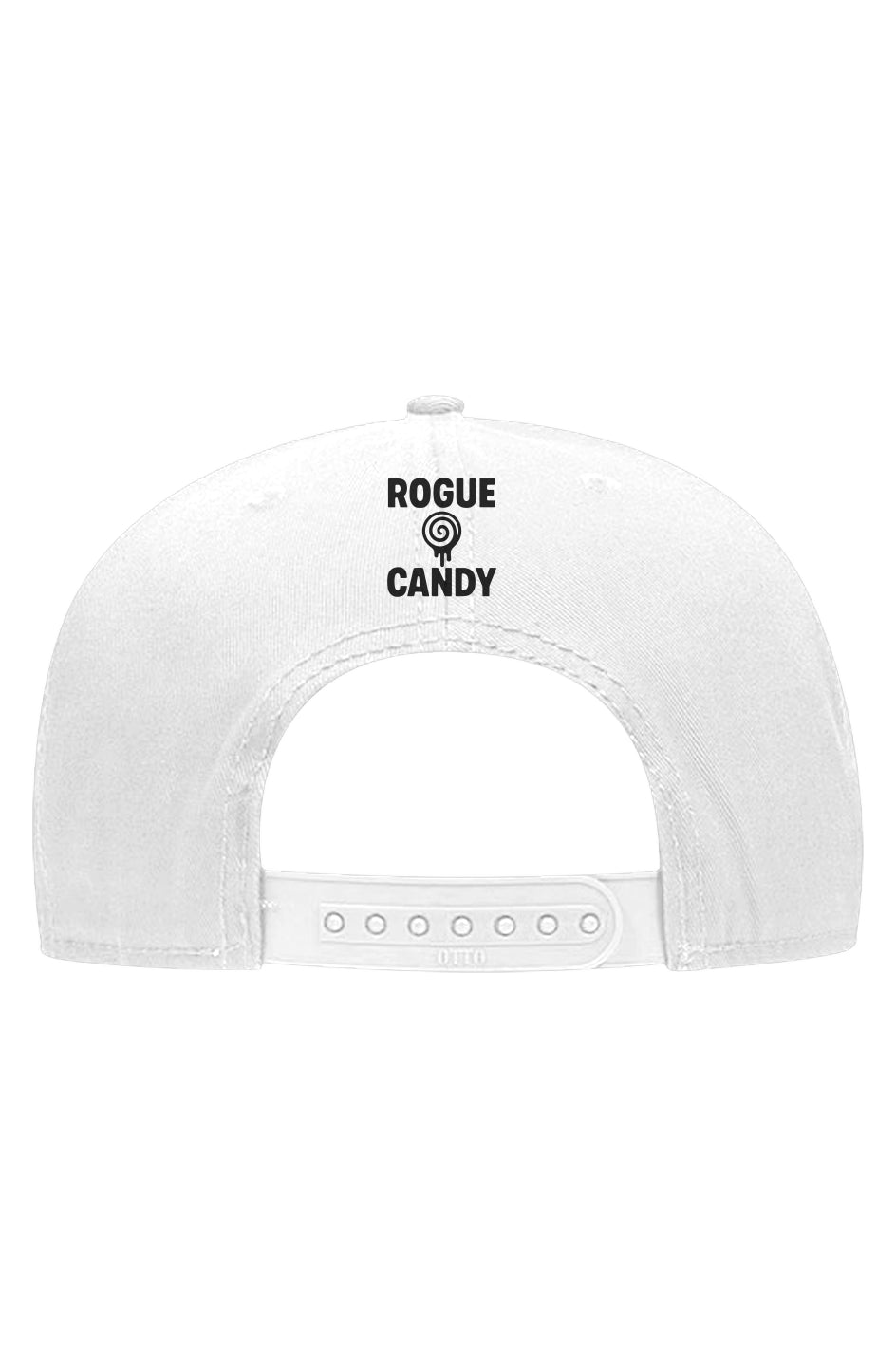 Rogue Embroidered logo on back, Snapback white Hat
