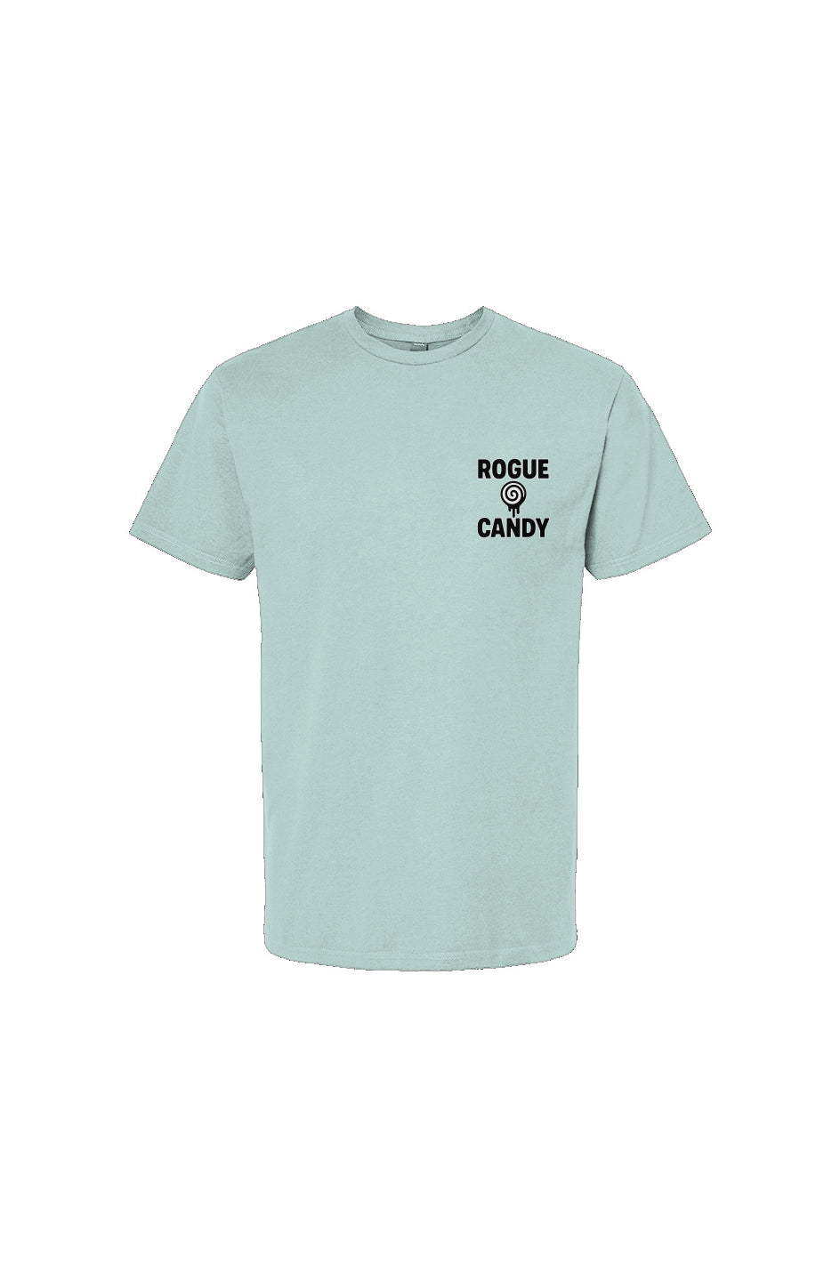 Rogue Candy Embroidered Logo, Unisex light teal, Jersey T-Shirt