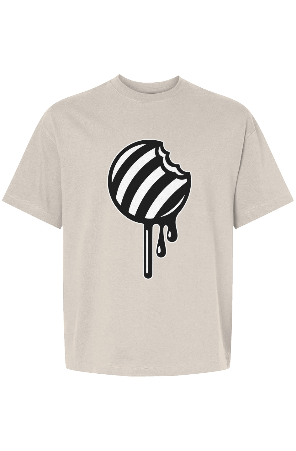 Rogue Bitten Striped Candy Stick Beefy T Retro Street Tee